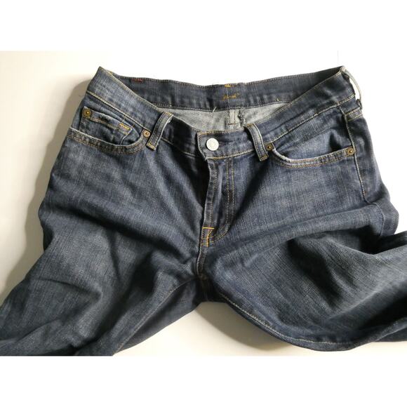 7 FOR ALL MANKIND bootcut jeans, stretch fit, dark wash, size 29, UO75080U - Picture 2 of 5
